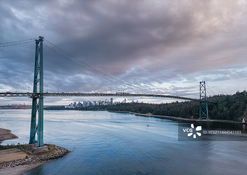 温哥华狮门桥图片素材