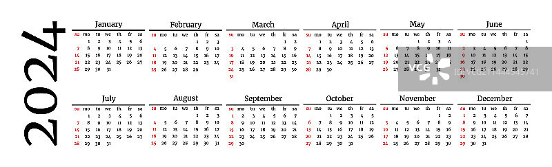 2024年日历图片素材