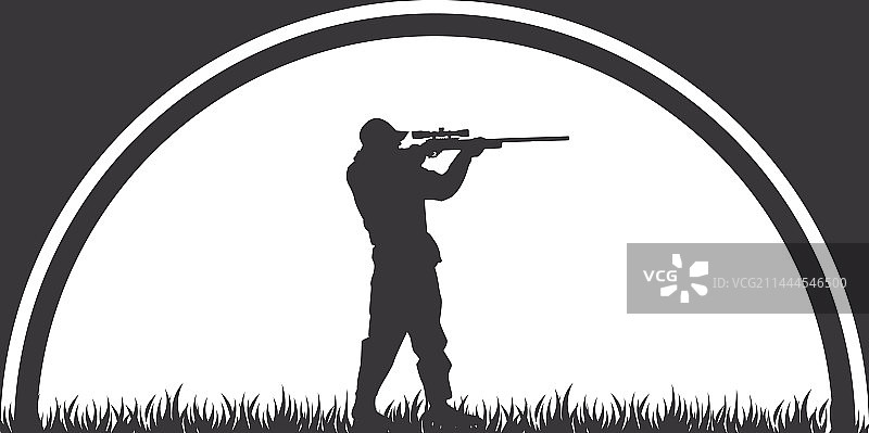 半圆形的狩猎者图片素材