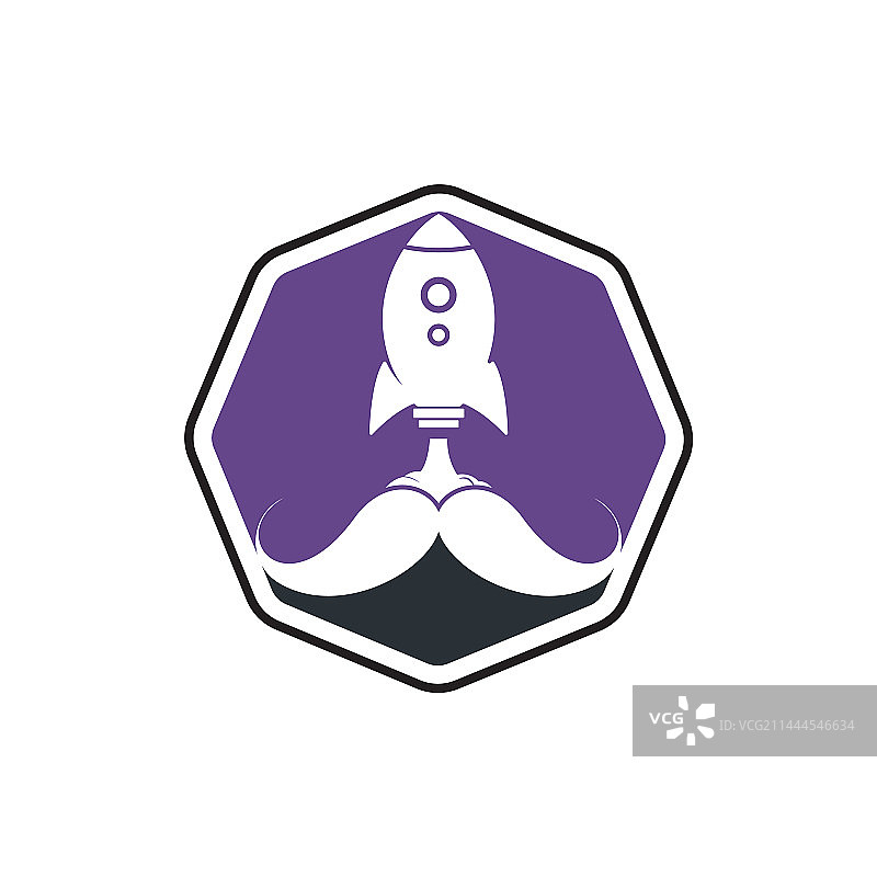 胡子火箭标志设计模板图片素材