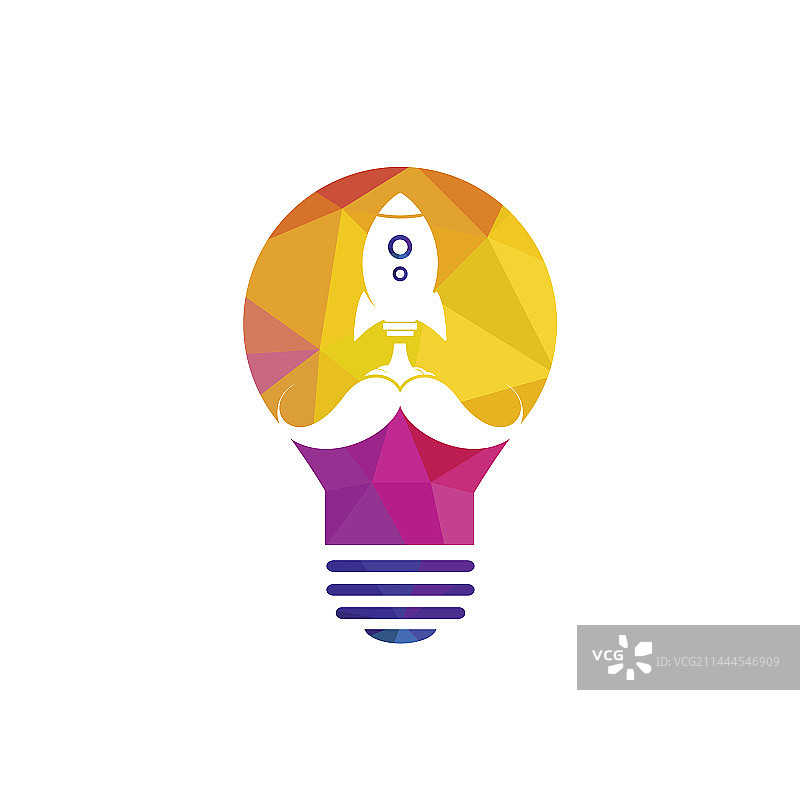 胡子火箭标志设计模板图片素材