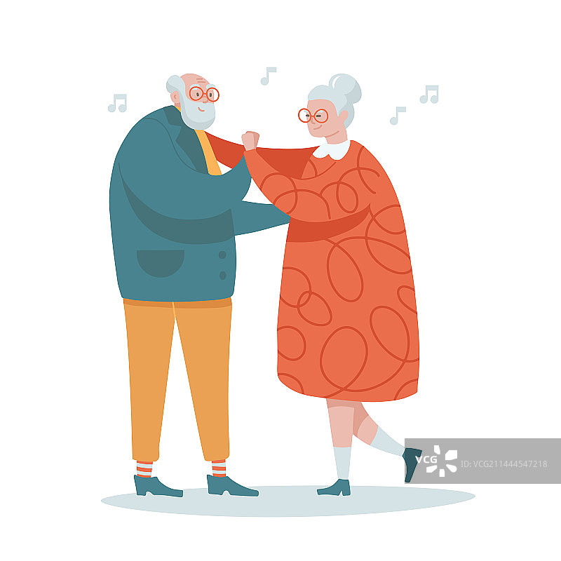 老年夫妇浪漫约会图片素材