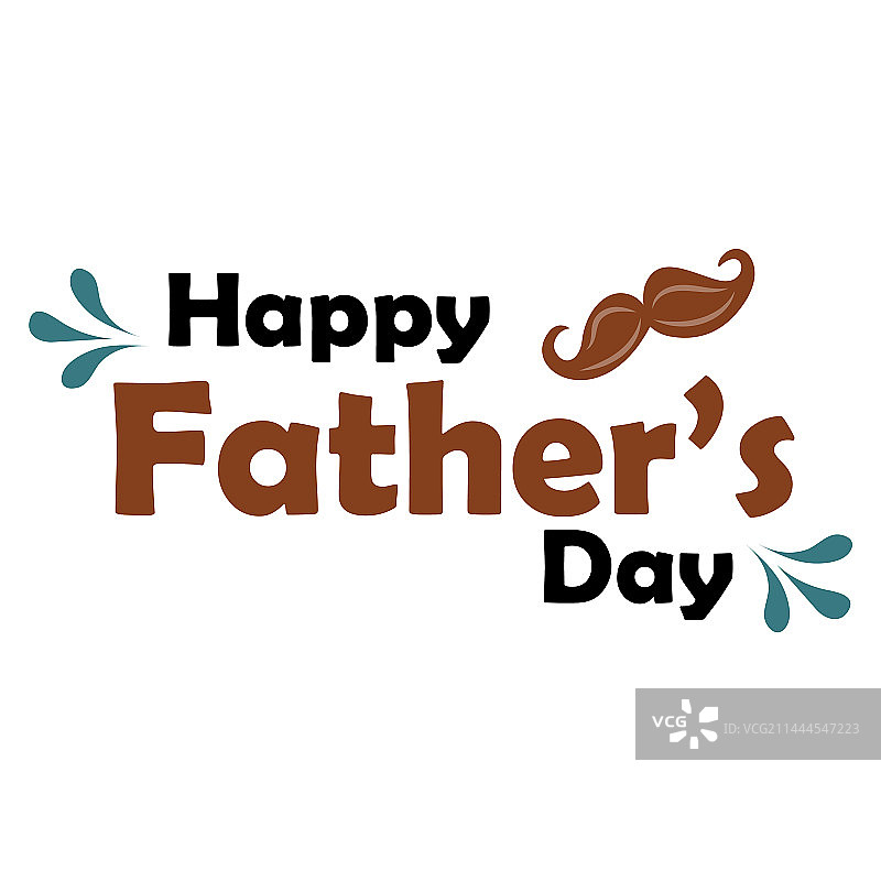 父亲节快乐扁平风格图片素材