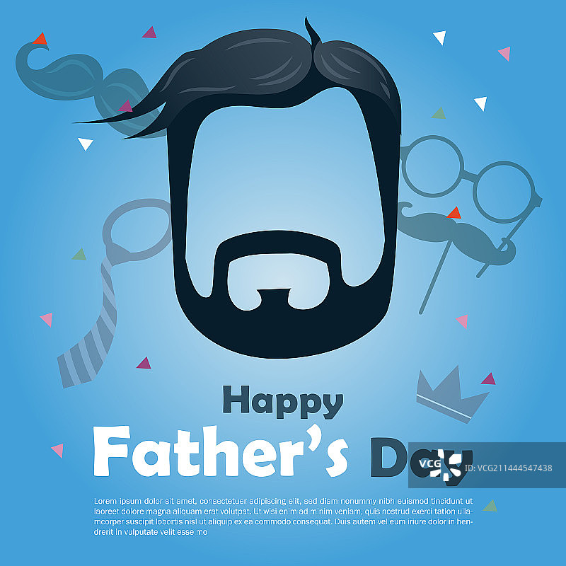父亲节快乐扁平风格图片素材