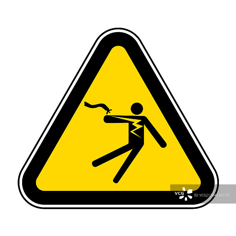 电击触电符号标志图片素材