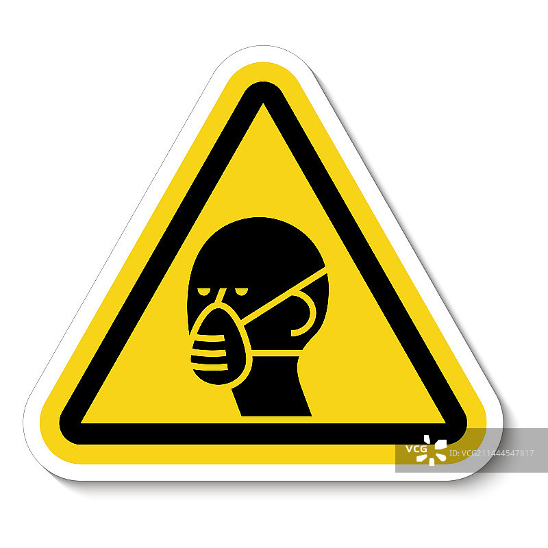 白色背景上的防护口罩图标图片素材