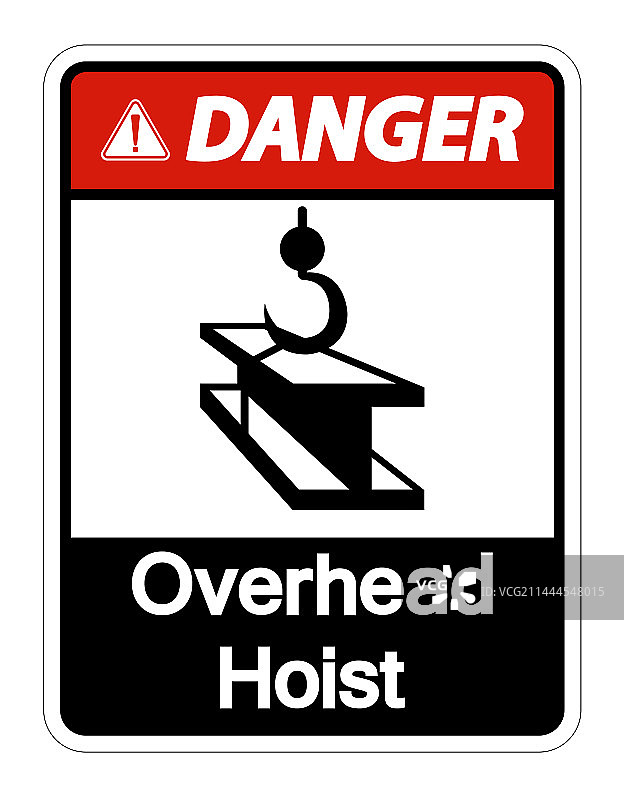 当心高空起重设备标志图片素材