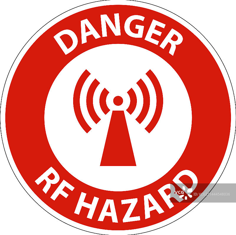 射频危险警告标志图片素材