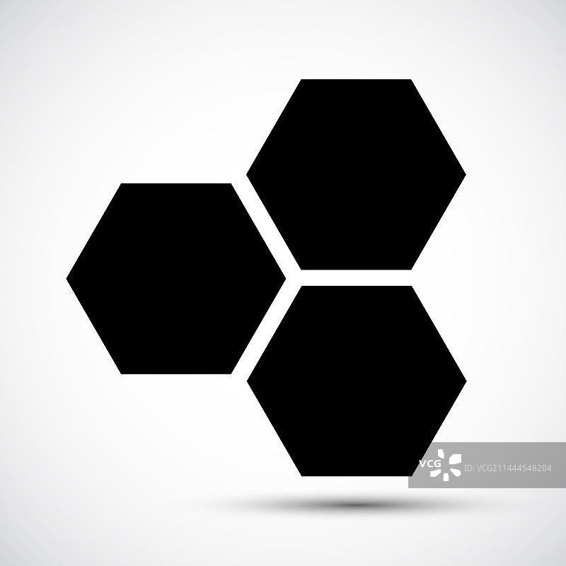 白色背景上的蜂窝图标符号图片素材