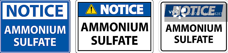 白色背景上的硫酸铵符号标志图片素材