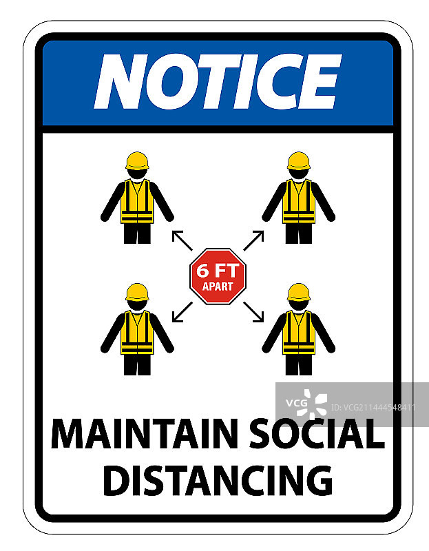 保持社交距离1.8米图片素材