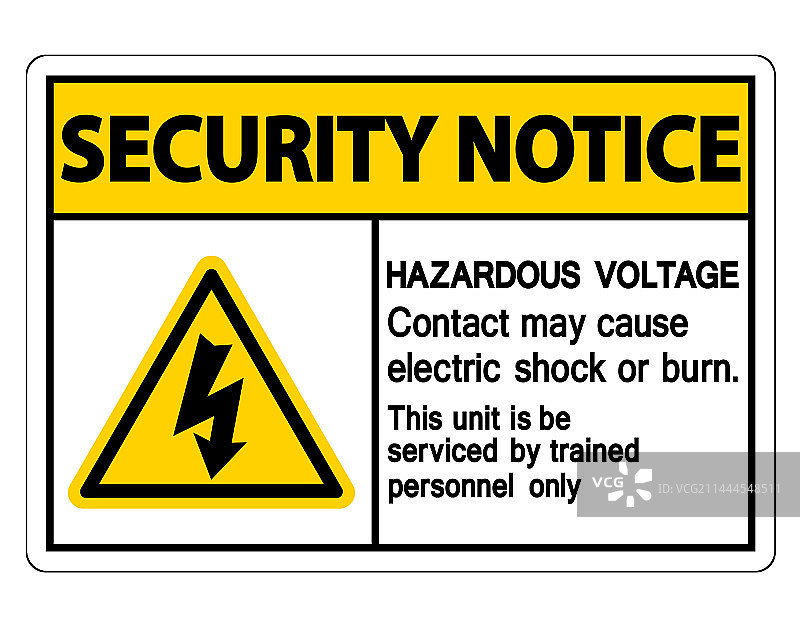 危险电压安全警示图片素材