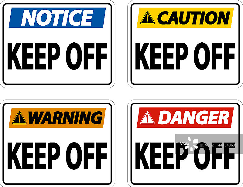 白色背景上的危险请勿靠近标签图片素材