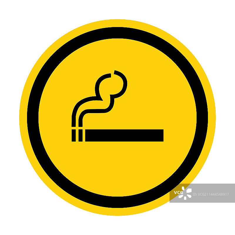白色背景上的禁止吸烟符号标志图片素材