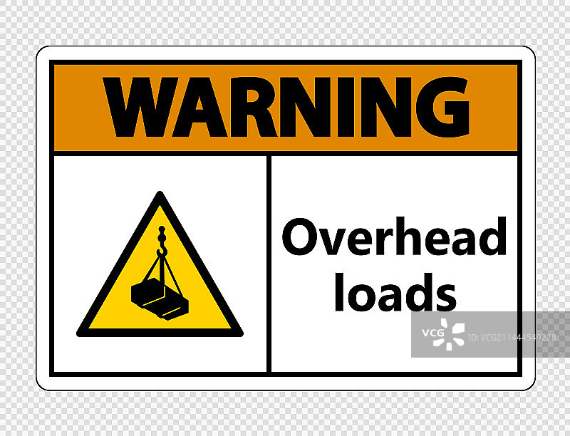 透明背景上的高空坠物警告标志图片素材