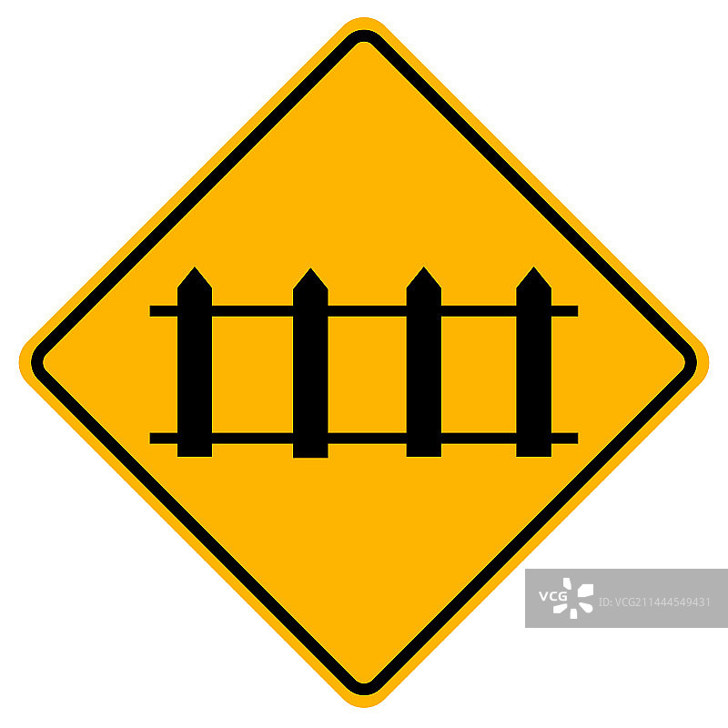 自动铁路道口警告标志图片素材