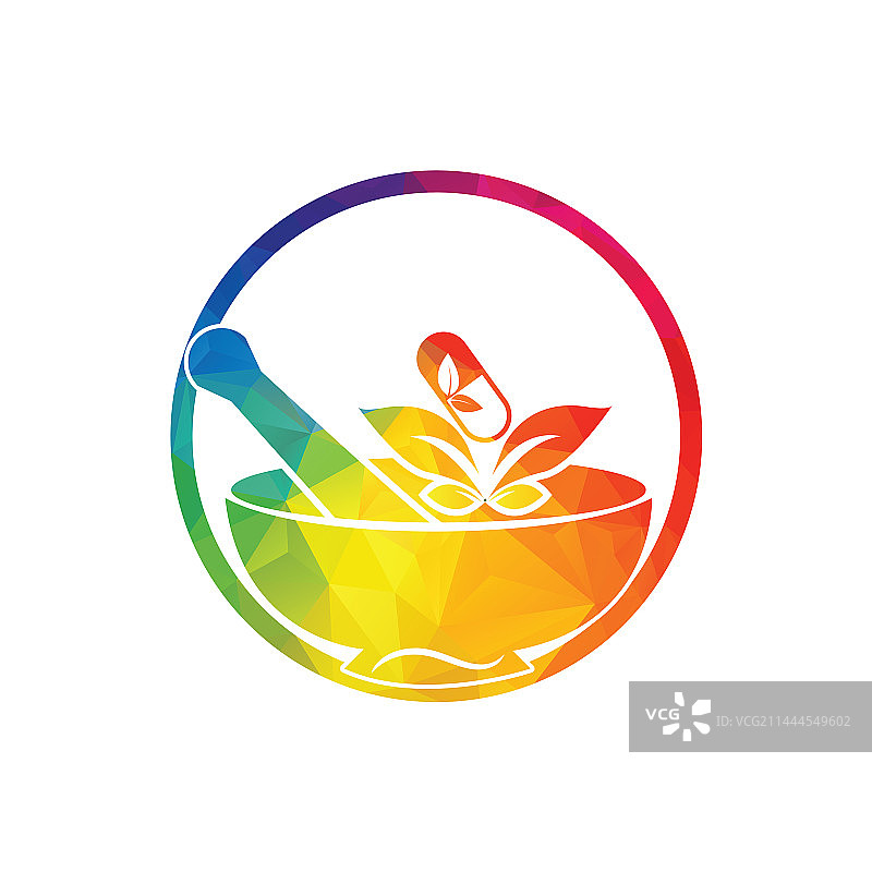 草药药房logo图标模板图片素材