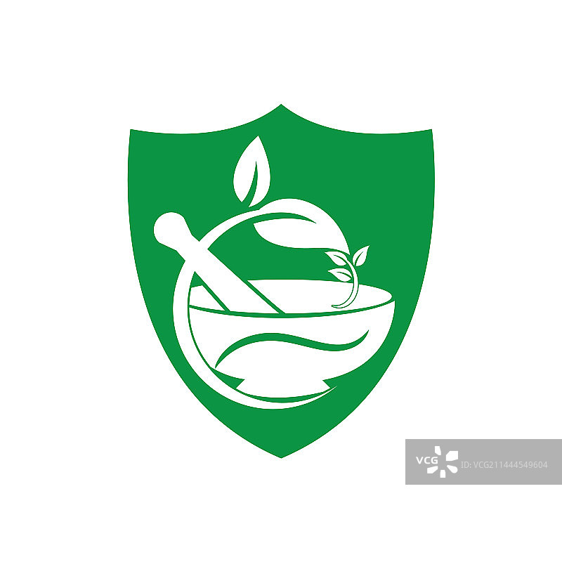 草药药房logo图标模板图片素材