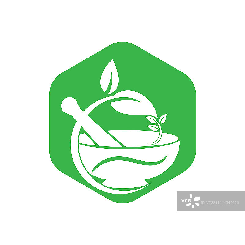 草药药房logo图标模板图片素材