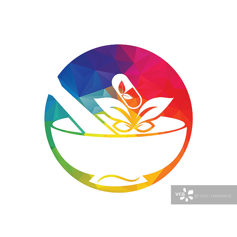 草药药房logo图标模板图片素材