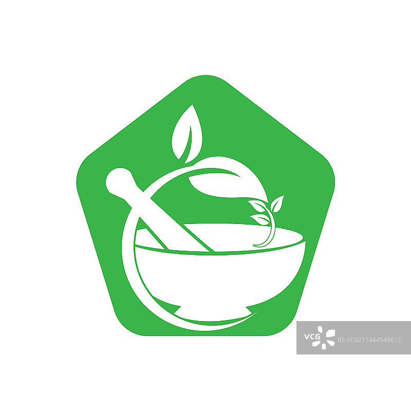 草药药房logo图标模板图片素材