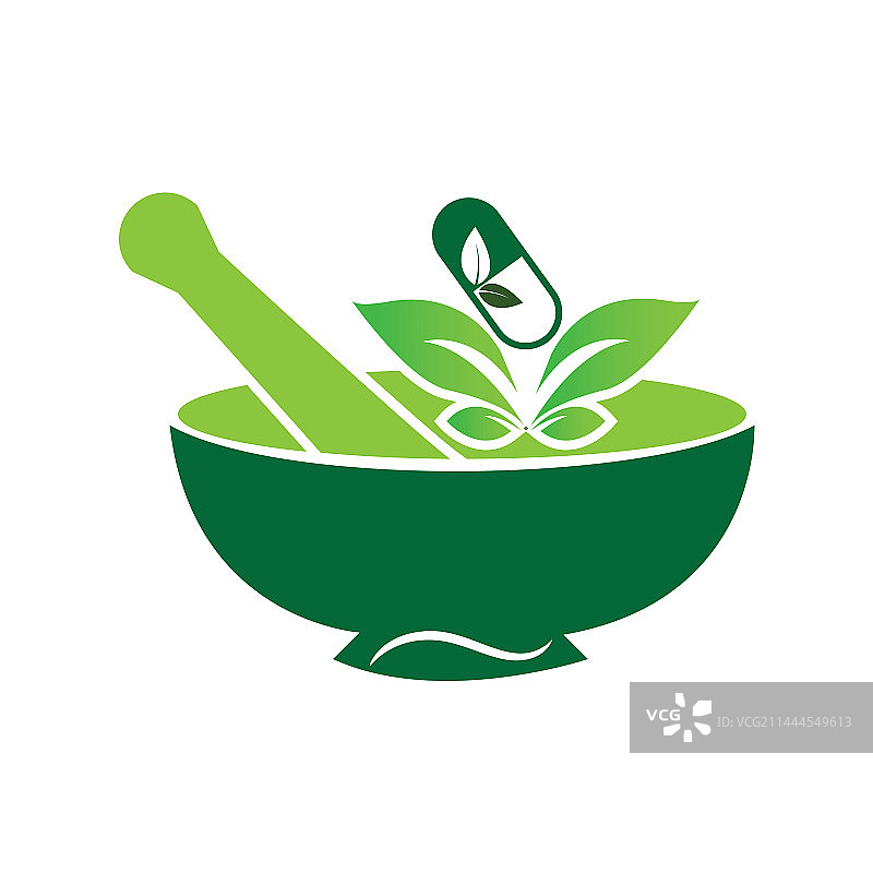 草药药房logo图标模板图片素材