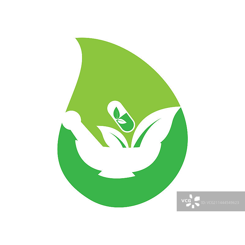 草药药房logo图标模板图片素材