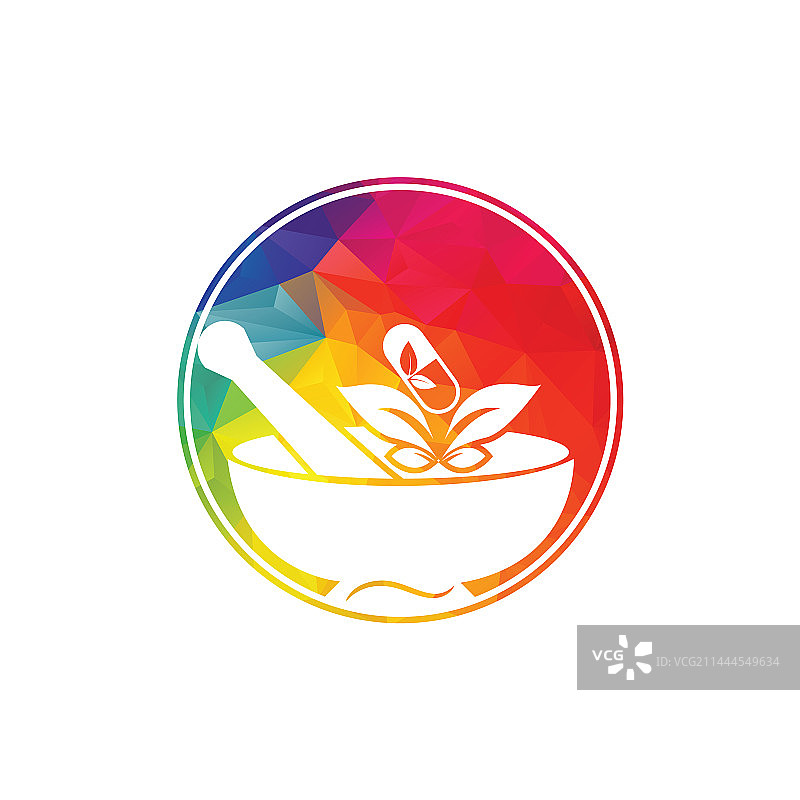 草药药房logo图标模板图片素材