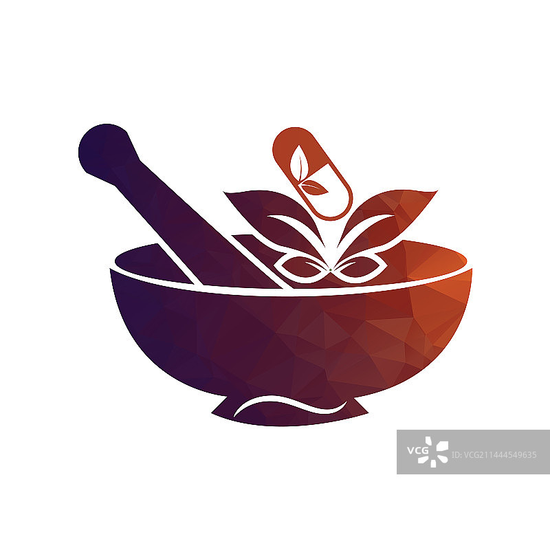 草药药房logo图标模板图片素材