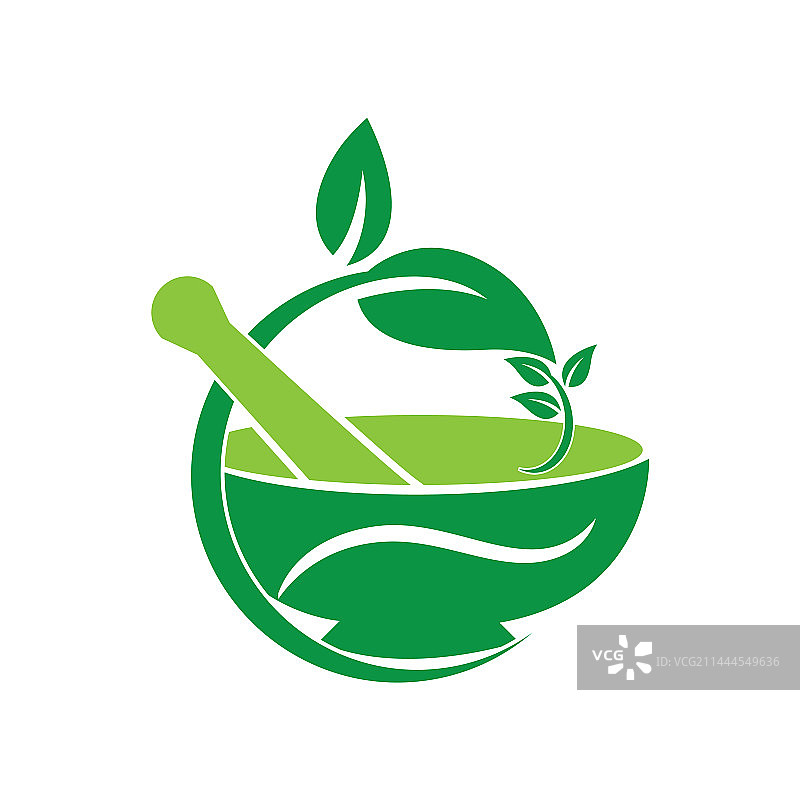 草药药房logo图标模板图片素材