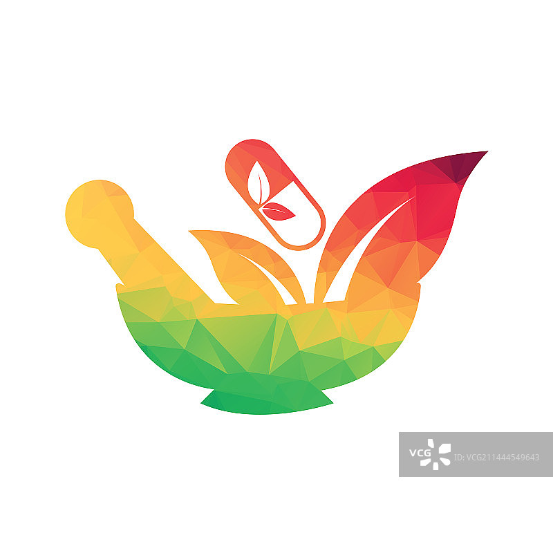 草药药房logo图标模板图片素材