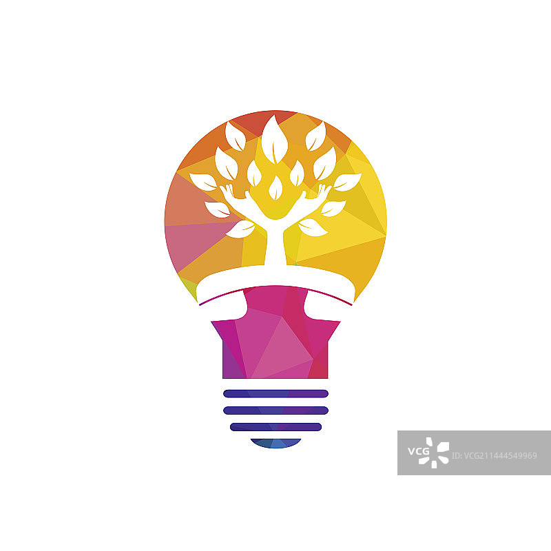 手机与手形树图标Logo设计模板图片素材