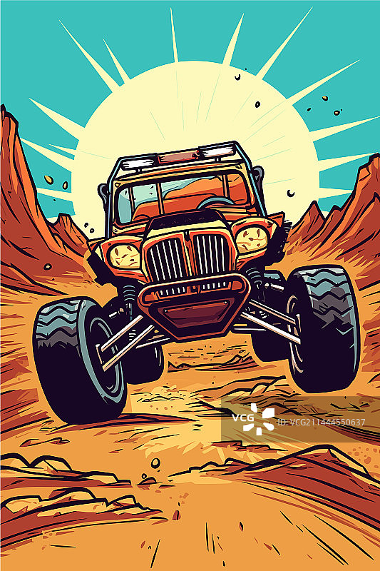 越野赛车沙丘越野车海报图片素材