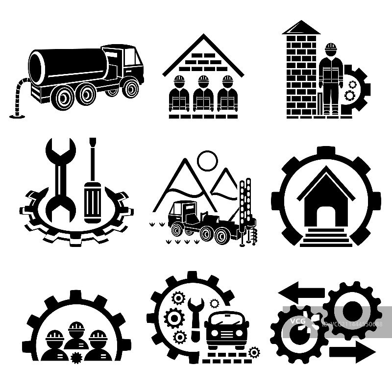 建筑图标合集图片素材