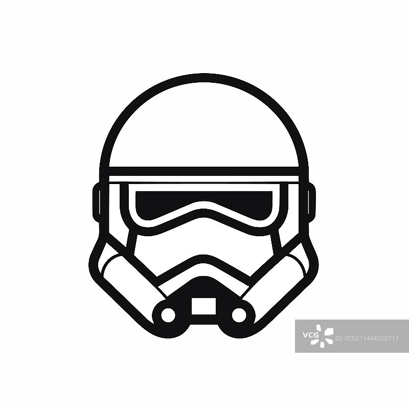 冲锋队员极简主义贴纸图标设计图片素材