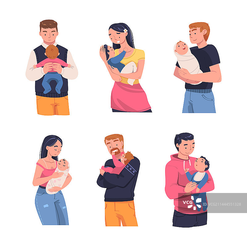 男女抱着婴儿图片素材