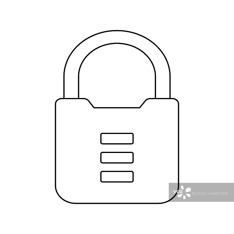 家庭安全保护挂锁轮廓图片素材
