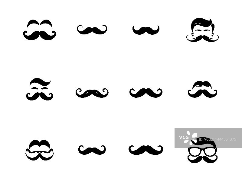 小胡子Logo图标图片素材