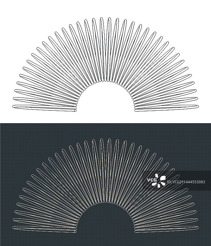 螺旋弹簧玩具蓝图图片素材