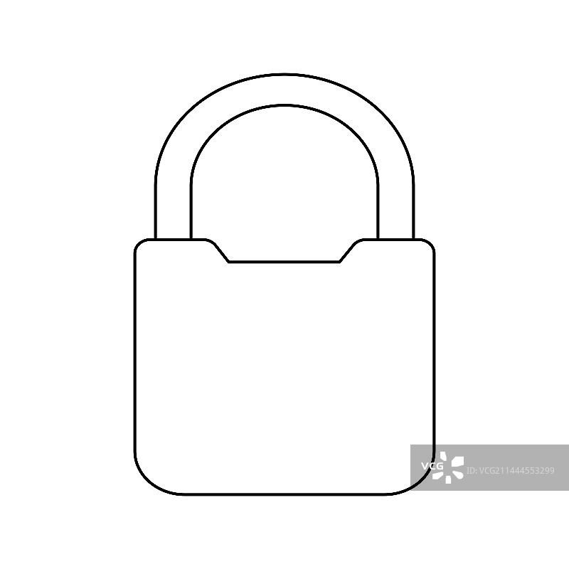 家庭安全保护挂锁轮廓图片素材