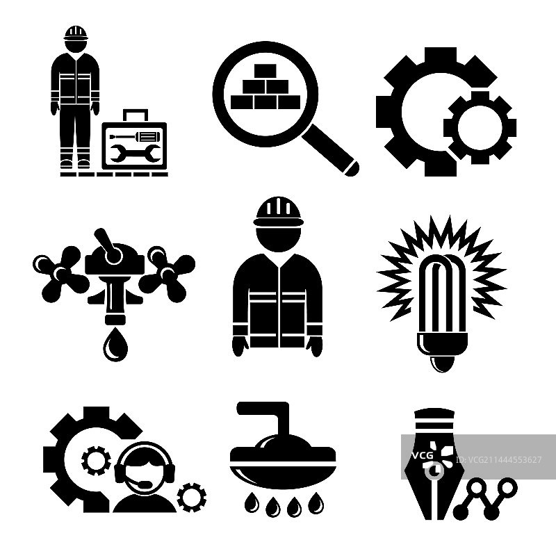 建筑主题网页图标素材合集图片素材