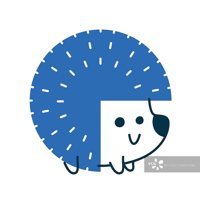 可爱卡通刺猬数学图形图片素材