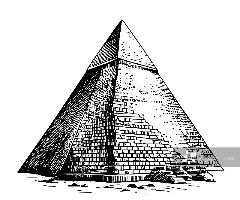手绘埃及旅行金字塔草图图片素材