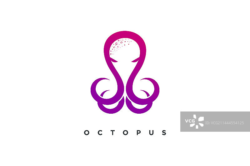 创意抽象章鱼Logo设计理念图片素材