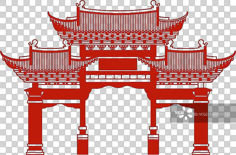 剪纸中国云南昆明金碧广场图片素材