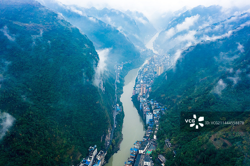 最窄县城——盐津图片素材