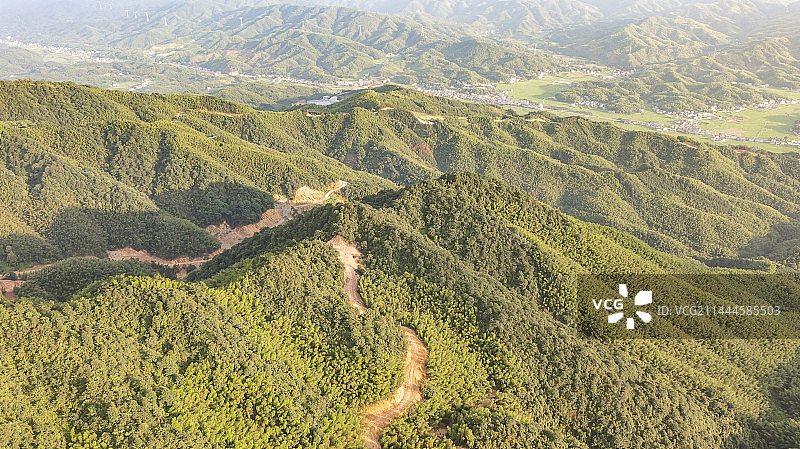 湖南益阳桃江浮邱山 风光航拍 风景 浮丘山 浮丘寺 道教名山图片素材