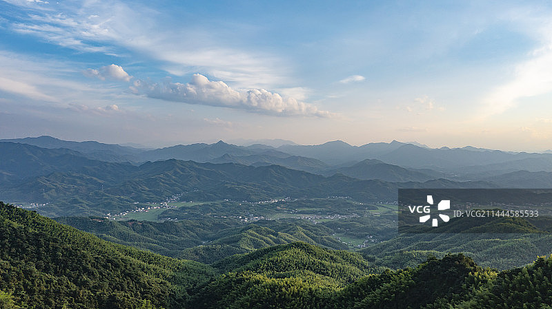 湖南益阳桃江浮邱山 风光航拍 风景 浮丘山 浮丘寺 道教名山图片素材