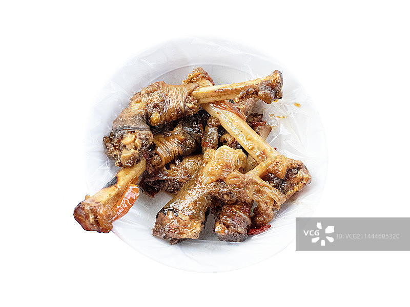 新疆特色美食羊蹄的白底图图片素材