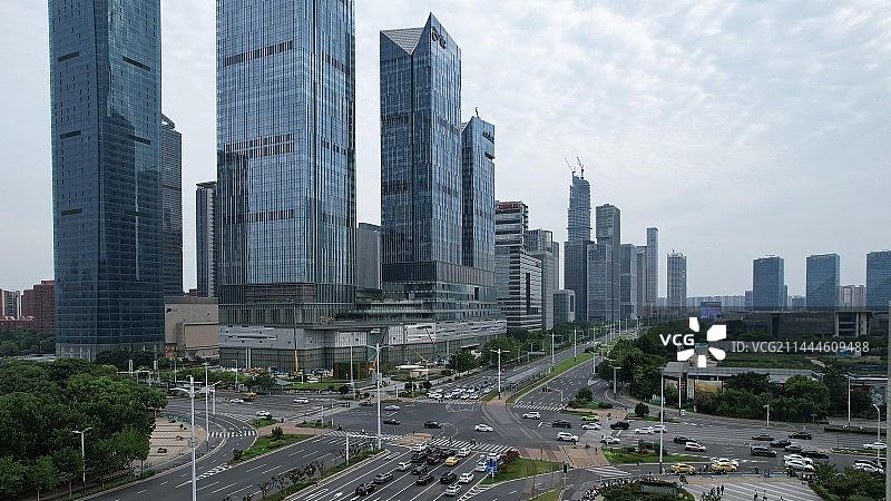 华东第二大中央商务区“南京河西CBD”图片素材